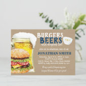 Hamburgers, biertjes en luiers ook papa te worden  kaart (Staand voorkant)