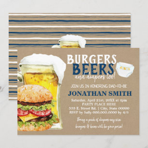 Hamburgers, biertjes en luiers ook papa te worden  kaart