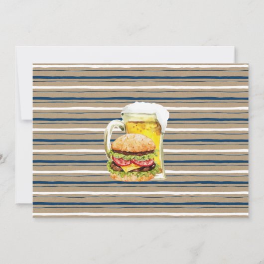 Hamburgers, biertjes en luiers ook, te vader om te kaart (Achterkant)