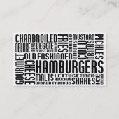 hamburgers ( chit chat ) klantenkaartje (Voorkant)