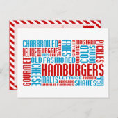 hamburgers chitChat Briefkaart (Voorkant / Achterkant)