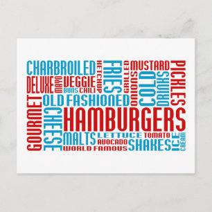 hamburgers chitChat Briefkaart