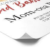 hamburgers en bier baby shower Momosa bar Poster (Hoek)