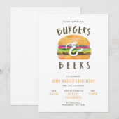 Hamburgers en biertjes kaart (Voorkant / Achterkant)
