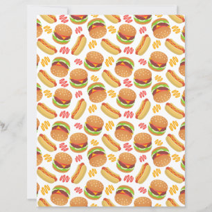 Hamburgers en Hot Dogs Scrapbook Papier