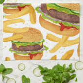 Hamburgers & Frites Theedoek (Gevouwen)