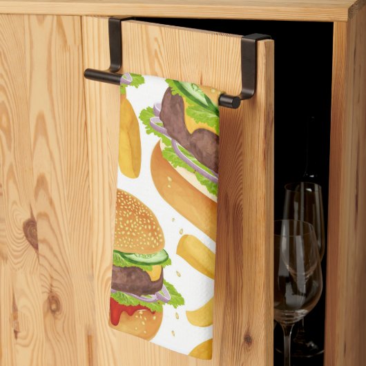 Hamburgers & Frites Theedoek (Derde Gevouwen)