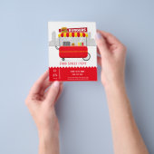 hamburgers hamburgers op straat flyer (Hand)