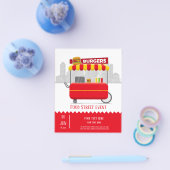 hamburgers hamburgers op straat flyer (Enkel)