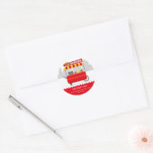 hamburgers hamburgers op straat ronde sticker (Envelop)