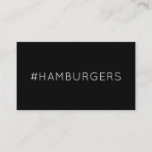 #HAMBURGERS hashtag loyaliteitspunkkaart Klantenkaartje (Voorkant)
