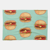 Hamburgers Kitchen Towel Theedoek (Horizontaal)