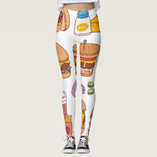 hamburgers leggings