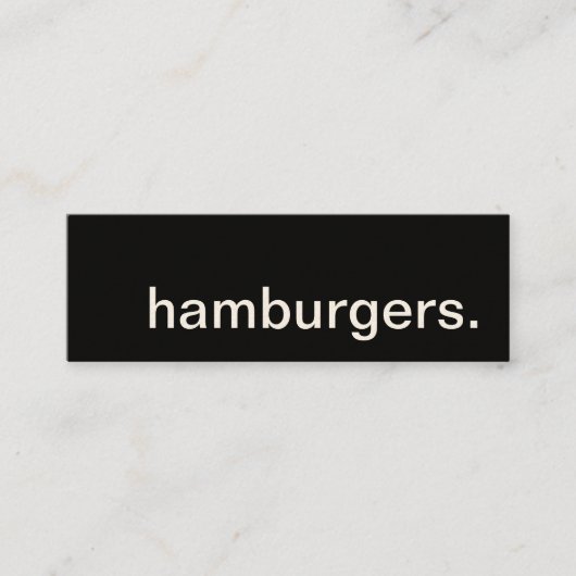 hamburgers, loyaliteitspunch klantenkaartje (Voorkant)