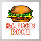 Hamburgers Rock Poster (Voorkant)