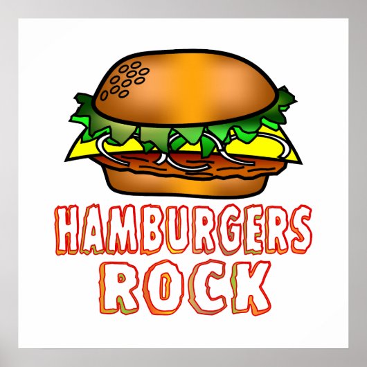 Hamburgers Rock Poster (Voorkant)