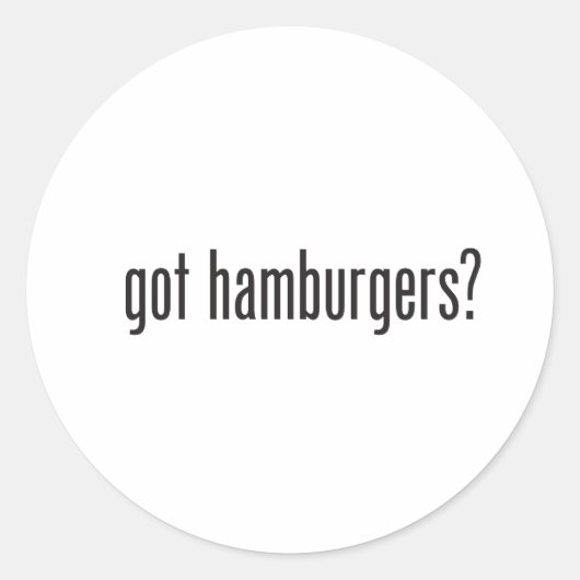hamburgers ronde sticker (Voorkant)