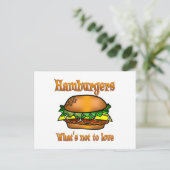 Hamburgers tot liefde briefkaart (Staand voorkant)