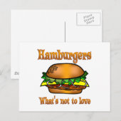 Hamburgers tot liefde briefkaart (Voorkant / Achterkant)
