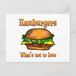 Hamburgers tot liefde briefkaart