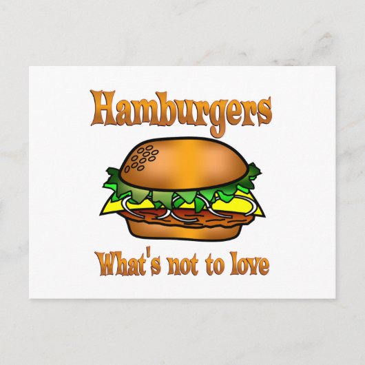 Hamburgers tot liefde briefkaart (Voorkant)