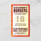 hamburgers voor gipsplaat klantenkaartje (Achterkant)