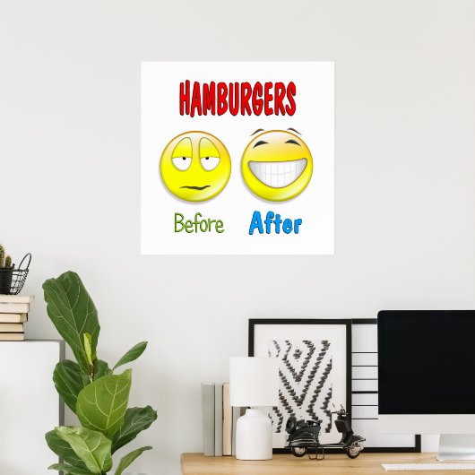 hamburgers voor na poster (Thuiskantoor)