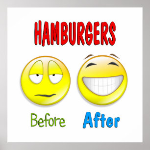 hamburgers voor na poster