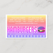 hamburgers woord web klantenkaartje (Achterkant)