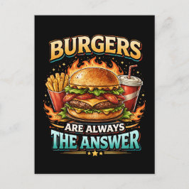 Hamburgers Zijn Altijd Het Antwoord Briefkaart