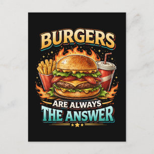 Hamburgers Zijn Altijd Het Antwoord Briefkaart