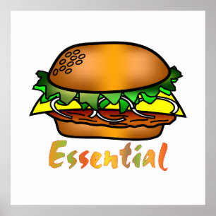 Hamburgers zijn essentieel poster