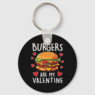 Hamburgers Zijn Mijn Valentijn Mensen Jongens Grap Sleutelhanger