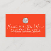 hamburgerscript visitekaartje (Achterkant)