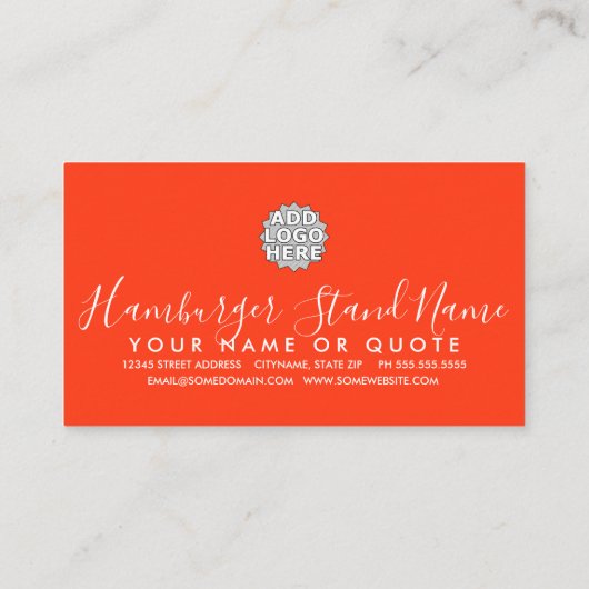 hamburgerscript visitekaartje (Achterkant)