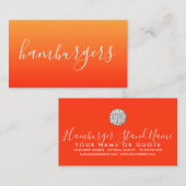 hamburgerscript visitekaartje (Voorkant / Achterkant)