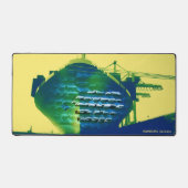 Hamburgse haven - Containerschip - Digitale kunst Bureaumat (Voorkant)
