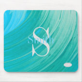 HAMbWG - Aqua Swirl Monogram Muismat (Voorkant)