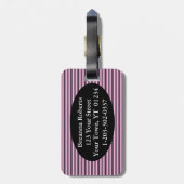 HAMbWG Bagagelabel met lederen riem - Neon Pink (Achterkant verticaal)