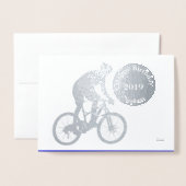 HAMbWG - Bike Rider Birthday Folie Kaarten (Voorkant met envelop)