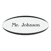 HAMbWG Black Border Oval Naambadge (Voorkant)