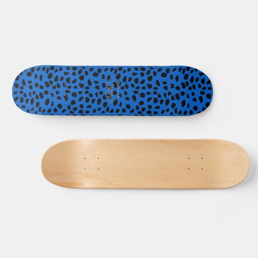 HAMbWG Blue Leopard Persoonlijk Skateboard (Horizontaal)