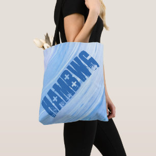 HAMbWG - Boodschappentas - Zilveren Paarse Draaiko Tote Bag