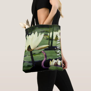 HAMbWG - Boodschappentassen - Lotus met slang Tote Bag