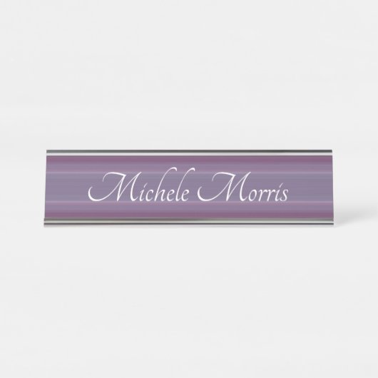 HAMbWG - Bord Desk Name - Plum Gradient Bureau Naambordje (Voorkant)