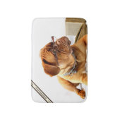 HAMbWG - Bulldog met bril - Bath Mat (Voorkant Verticaal)