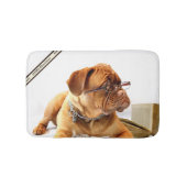 HAMbWG - Bulldog met bril - Bath Mat (Voorkant)