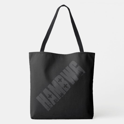 HAMbWG - Canvas tas - Black HAMbWG-Logo (Achterkant)