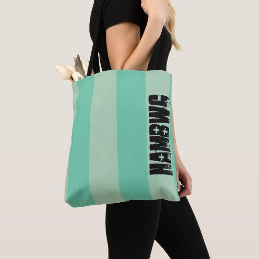 HAMbWG - Canvas tas - Bright Mint Stripe HAMbWG-Lo (Dichtbij)