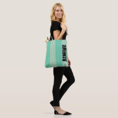 HAMbWG - Canvas tas - Bright Mint Stripe HAMbWG-Lo (Op model)